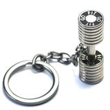 Dumbbell Stainless Steel Keychain