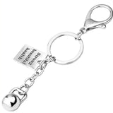 Dumbbell Stainless Steel Keychain