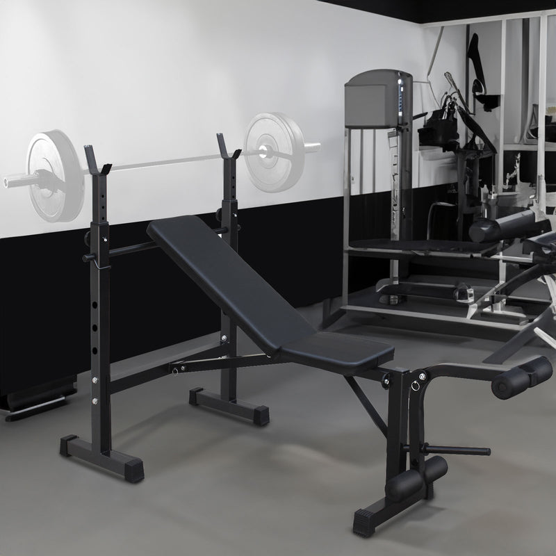 Olympic Weight Bench Press with Squat Rack and Bench for Home Gym