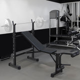 Olympic Weight Bench Press with Squat Rack and Bench for Home Gym