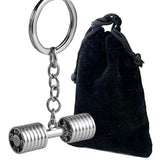 Dumbbell Stainless Steel Keychain