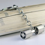 Dumbbell Stainless Steel Keychain