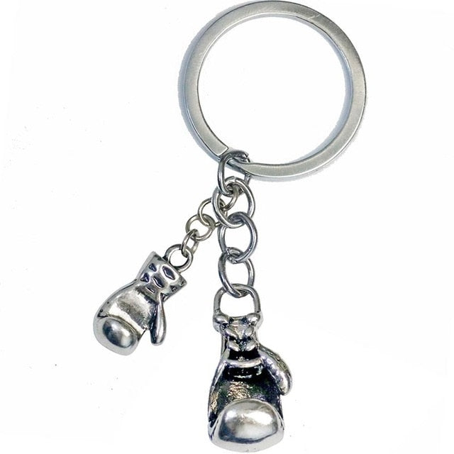 Dumbbell Stainless Steel Keychain