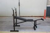 Olympic Weight Bench Press with Squat Rack and Bench for Home Gym