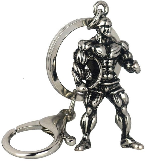 Dumbbell Stainless Steel Keychain